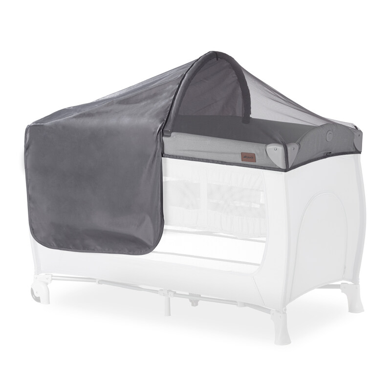 Moustiquaire et pare-soleil pour lits de voyage Hauck gris Hauck produit face