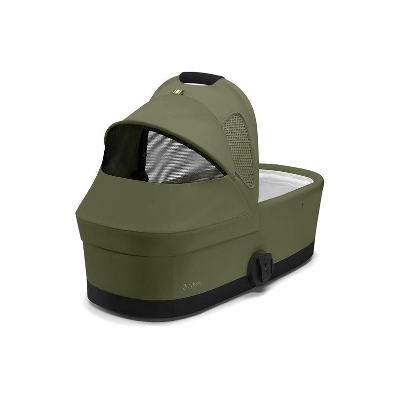 Nacelle Cot S Eezy Twist +2 et Avi Spin Moss Green CYBEX derrière