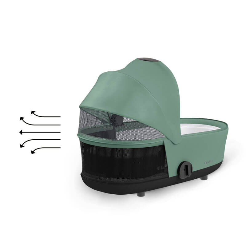 Nacelle Luxe poussette Mios 3 Leaf Green Cybex mesh