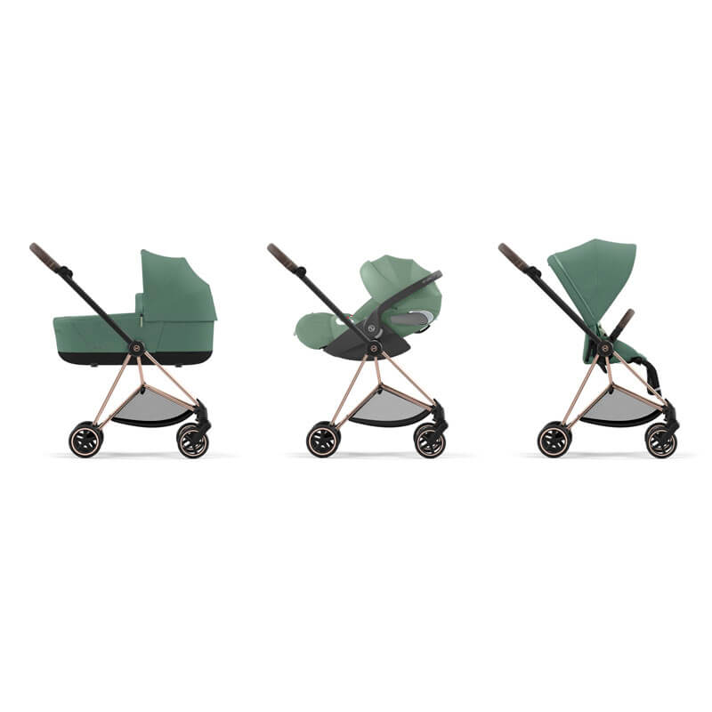 Nacelle Luxe poussette Mios 3 Leaf Green Cybex travel system