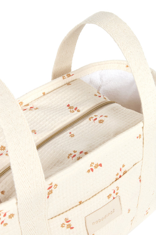Organisateur de poussette Opera Yellow lily Nobodinoz zip