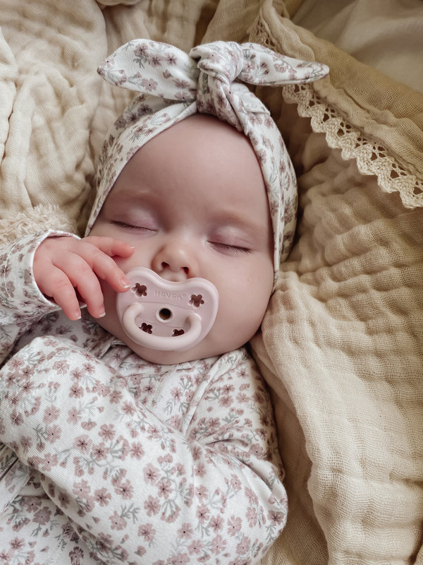 Pack de 2 sucettes Orthodontie 3-36 mois 100% caoutchouc naturel Powder Pink & Rosewood Hevea lifestyle