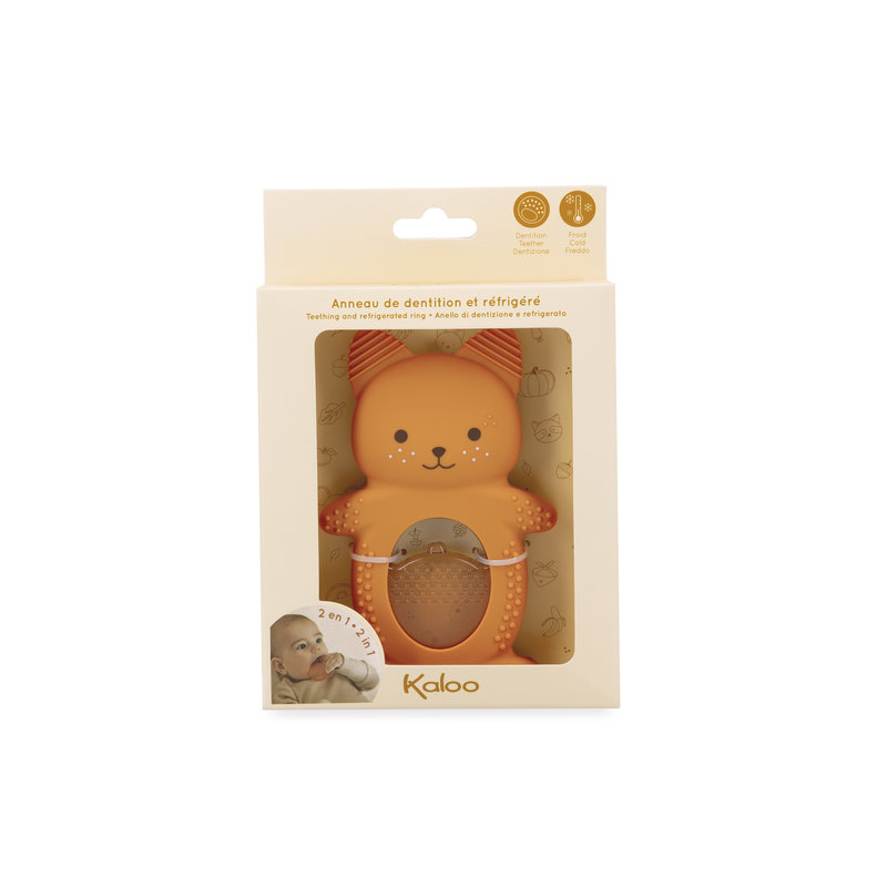 Pack Anneau de dentition et anneau refrigéré Ecureuil Kaloo packaging