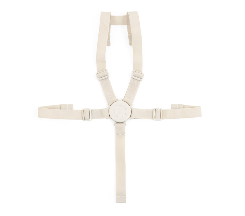 Pack Chaise Haute Steps avec Baby set et Plateau White / Natural Stokke harnais