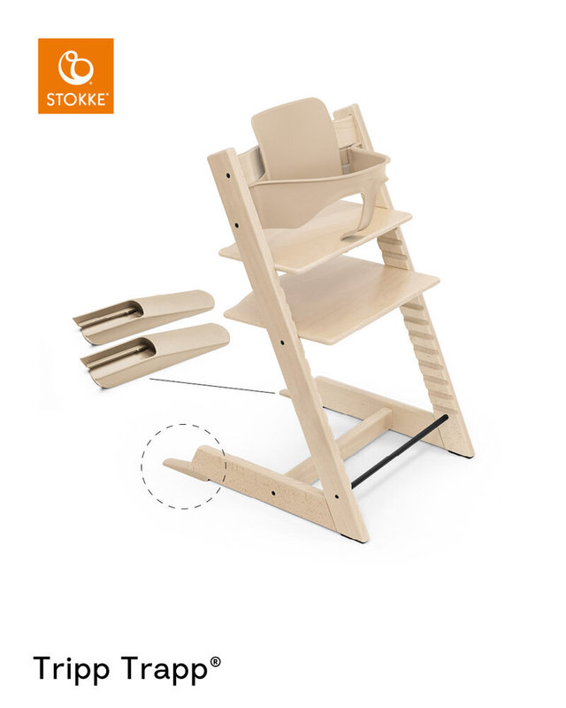 Pack Chaise haute Tripp Trapp® Hêtre + baby set Naturel STOKKE appui