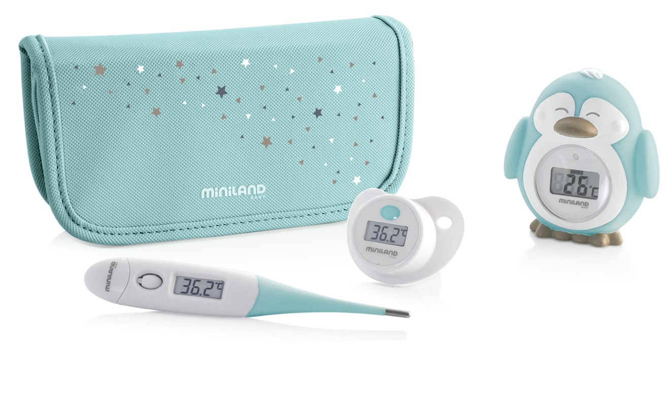 Pack de 3 thermomètres bébé Thermokit bleu Miniland