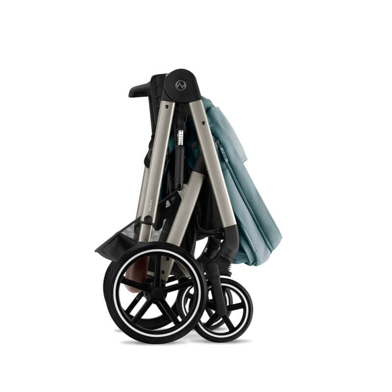 Pack duo poussette Balios S Lux 2 + siège-auto Cloud T i-Size Cybex pliée