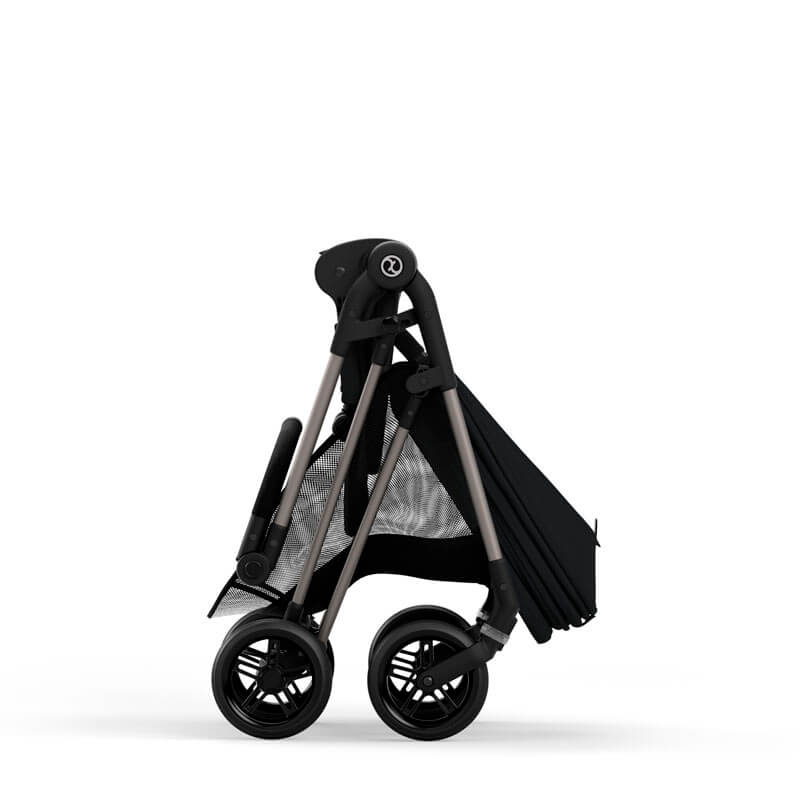 Pack duo poussette compacte Melio 3 Bronze Nacelle Cybex pliable