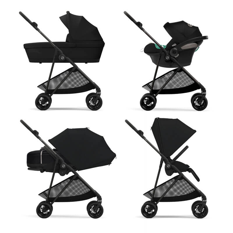 Pack duo poussette compacte Melio 3 Carbon + Cloud Z2 i-Size travel system