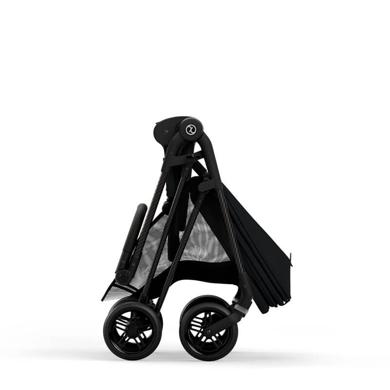 pack duo poussette compacte Melio 3 Carbon + Nacelle Cybex pliable