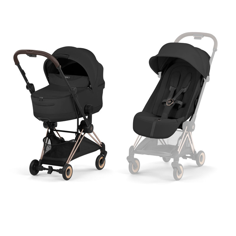 Pack Duo Poussette ultra-compacte Coya Confort 2026 avec nacelle pliable Cybex cover
