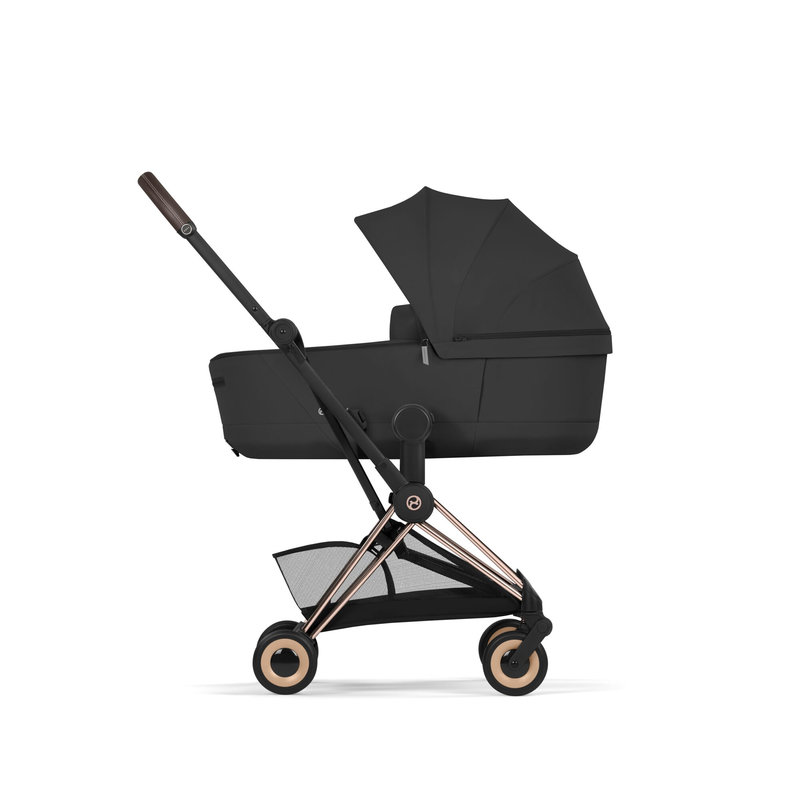 Pack Duo Poussette ultra-compacte Coya Confort 2026 avec nacelle pliable Cybex côté