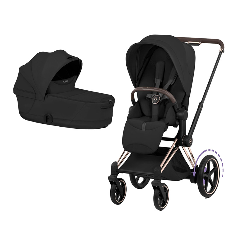 Pack Poussette e-Priam Style 2026 avec Nacelle pliable luxe Cybex cover