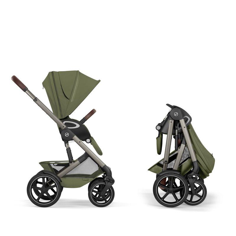 Pack Duo poussette Talos S Lux 2026 + Nacelle pliable Taupe / Moss Green CYBEX assise pliable avec châssis