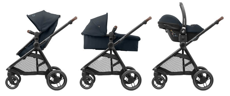 Pack Duo Zelia 3 + Siège-auto CabrioFix I-Size + adaptateurs Maxi Cosi 3 poussettes