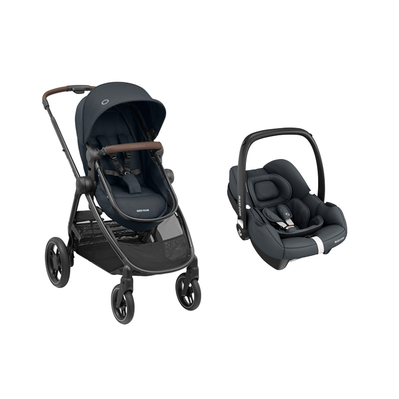 Pack Duo Zelia 3 + Siège-auto CabrioFix I-Size + adaptateurs Maxi Cosi cover