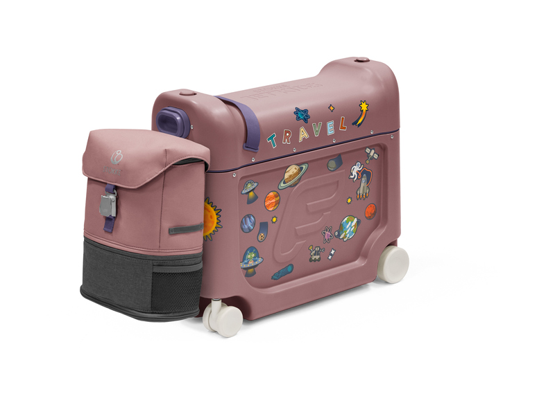 Pack JetKids Valise BedBox + Sac à dos Stokke  profil 2 avec stikers