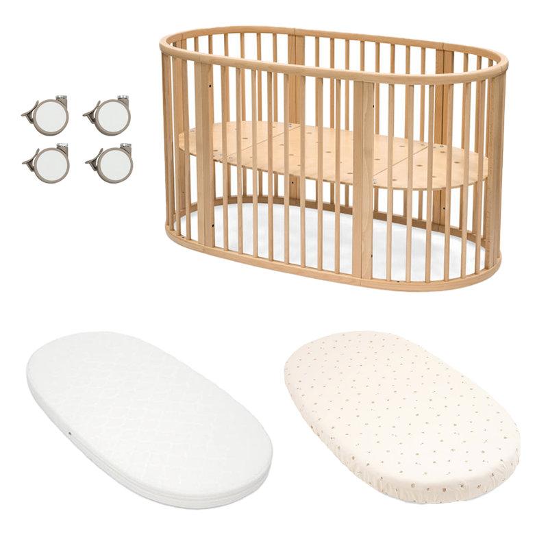 Pack lit Sleepi V3 2026 avec roulettes + matelas + drap housse STOKKE cover
