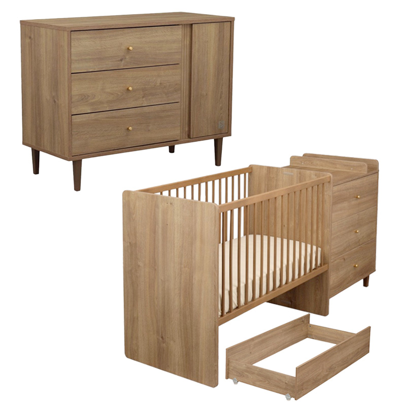 Lit combiné évolutif + Commode Mokka Sauthon cover