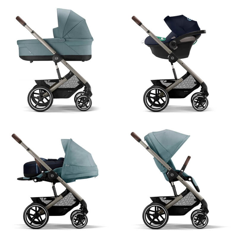 Poussette trio Balios S + nacelle Cot S et siège auto Aton B2 i-size deep  black Cybex