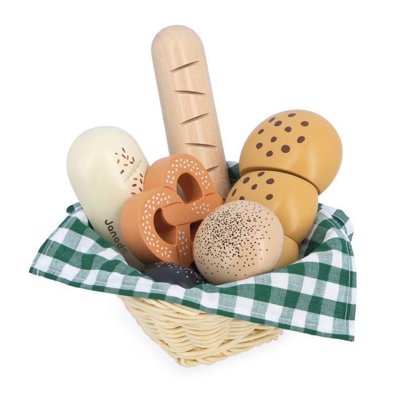 Panier Boulangerie Mamie Soleil JANOD panier avec éléments à l'intérieur