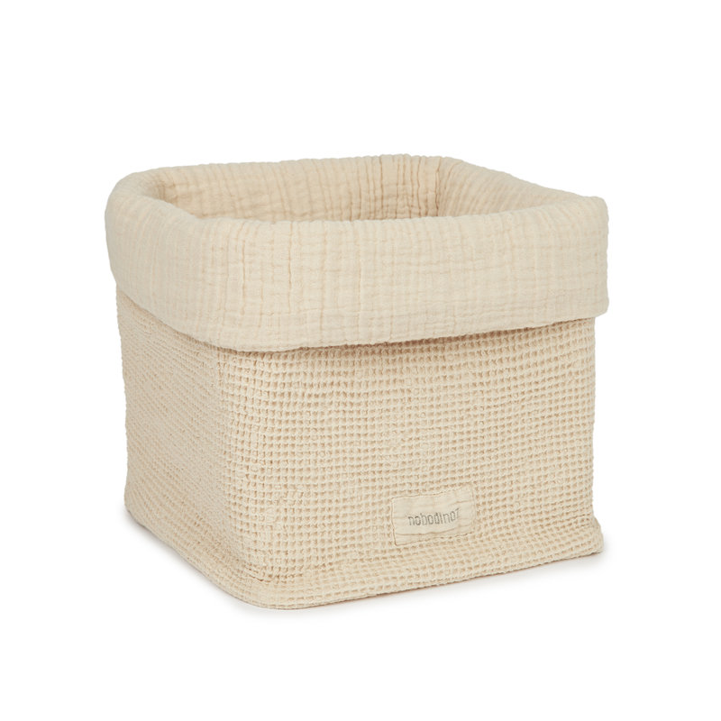 Panier en coton lavé Wabi-Sabi Nobodinoz ginger