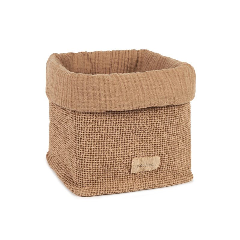 Panier en coton lavé Wabi-Sabi Nobodinoz Sesame