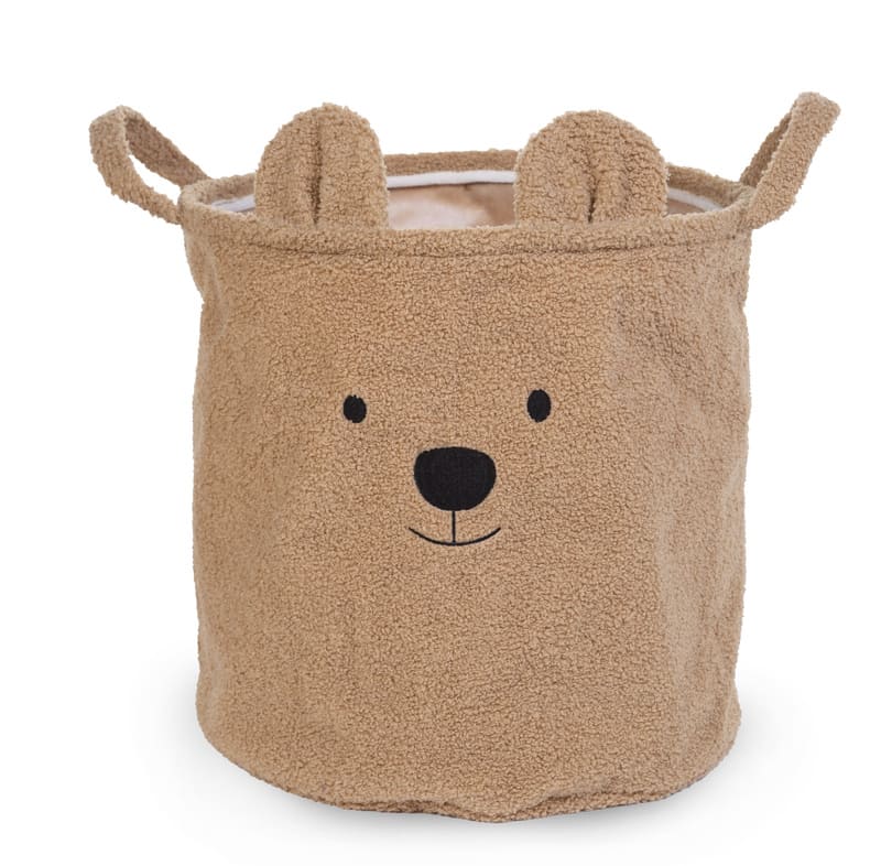 Panier de rangement Teddy beige 40 x 40 cm childhome