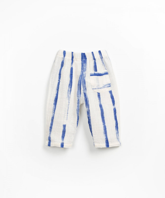 Pantalon à rayures en coton bio Grés risca telo  Play Up dos