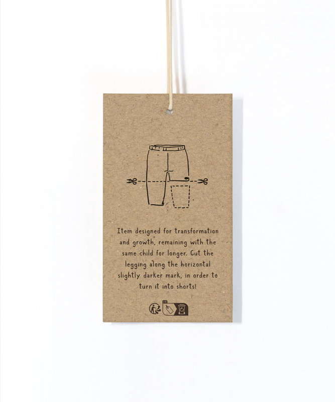Pantalon à rayures en coton bio Grés risca telo Play Up etiquette