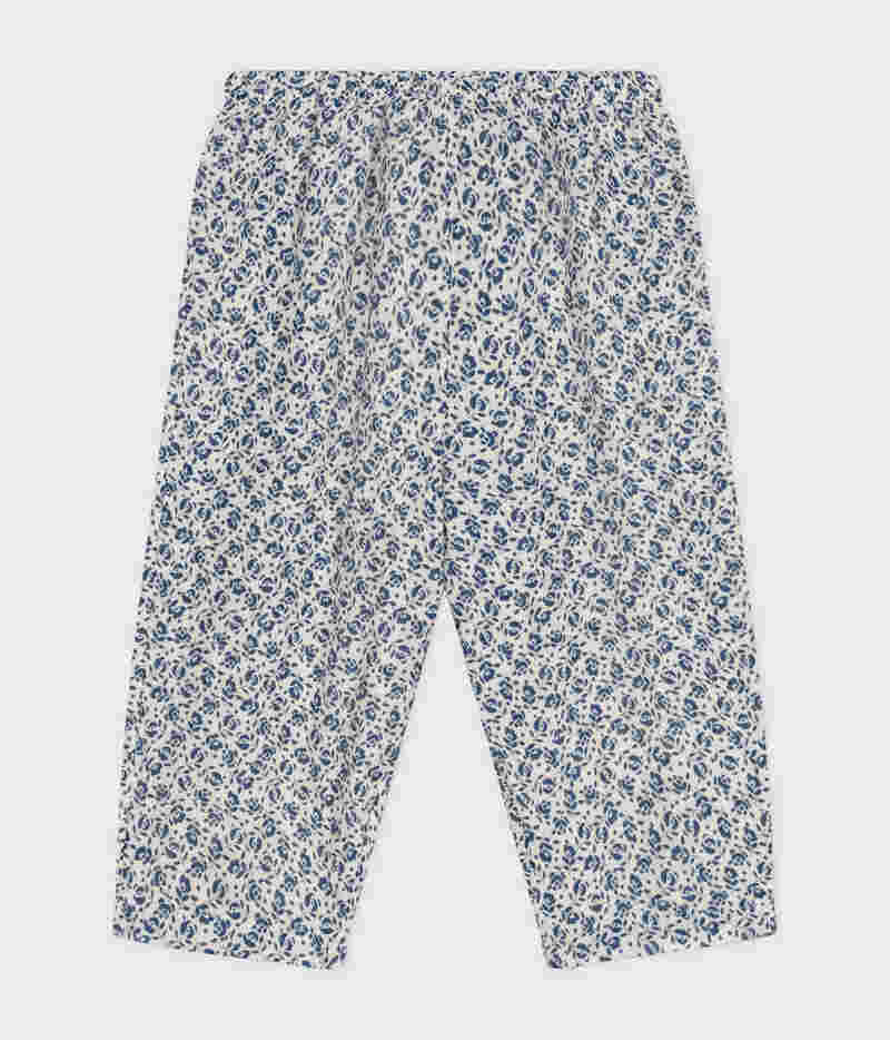 Pantalon en gaze de coton imprimé bébé Avalanche Incognito Petit Bateau dos