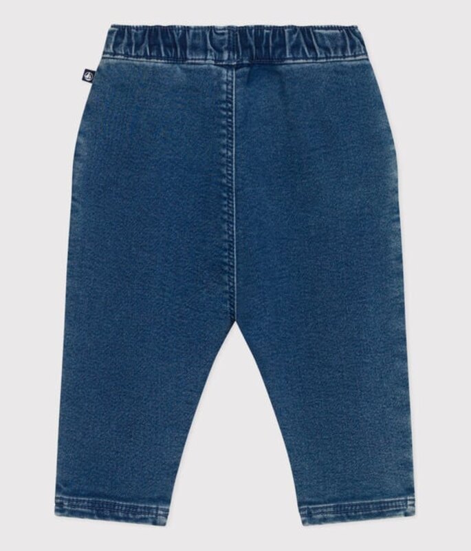 Pantalon jean bleu délavé Petit Bateau dos