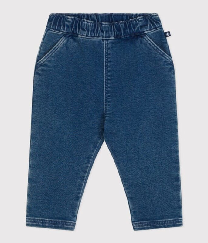 Pantalon jean bleu délavé Petit Bateau