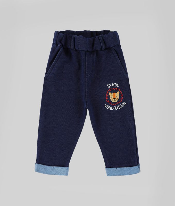 Pantalon Jogging Bébé Lion Denim Stade Toulousain devant