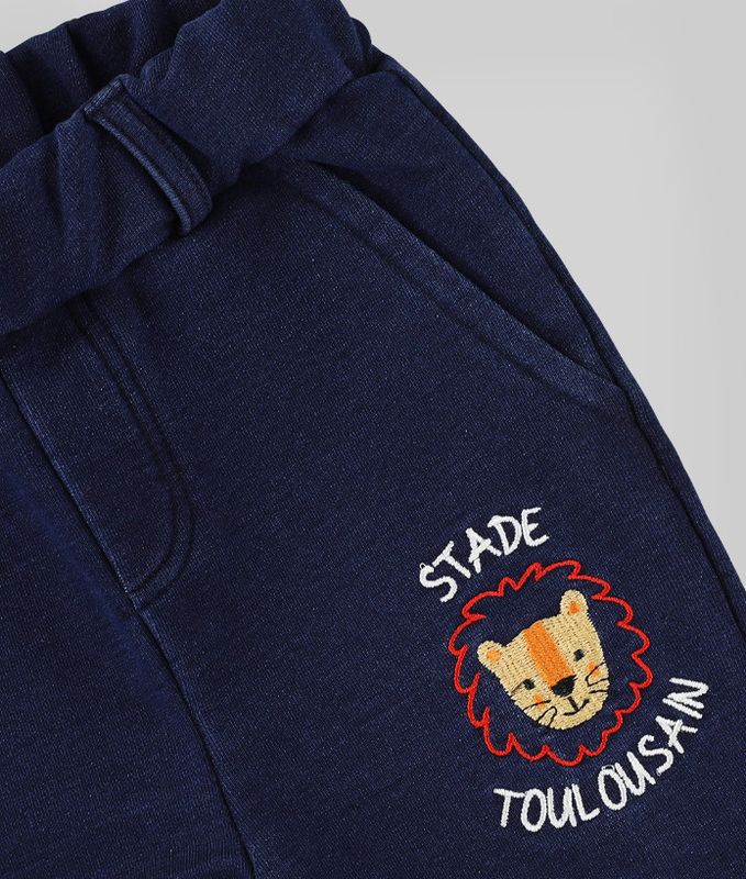 Pantalon Jogging Bébé Lion Denim Stade Toulousain logo