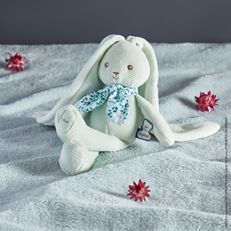 Pantin lapin 25 cm aqua Kaloo ambiance