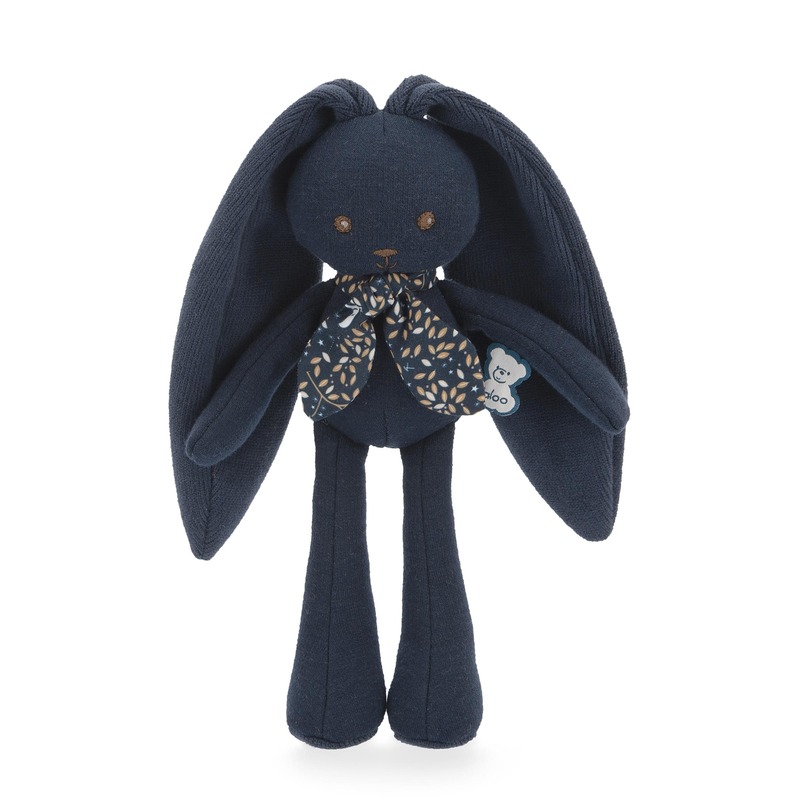 Pantin lapin 25 cm bleu nuit Kaloo face