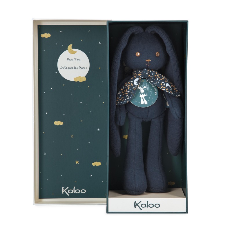 Pantin lapin 25 cm bleu nuit Kaloo pack