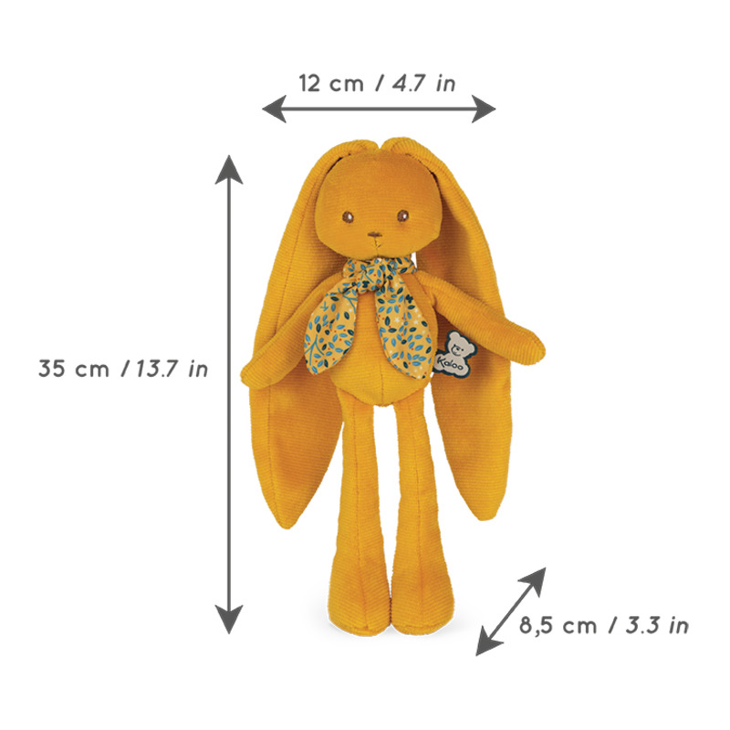 Pantin lapin 35 cm ocre Kaloo dimensions