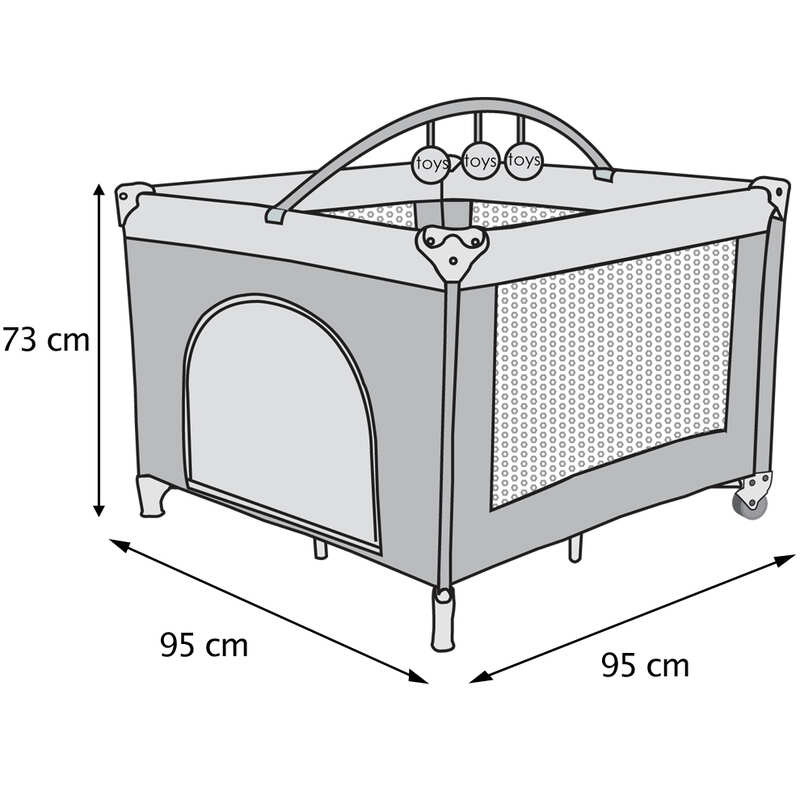 Parc pliable Prism Renolux dimensions