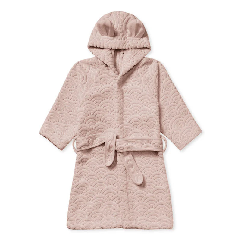Peignoir à capuche avec oreilles 1-2 ans Cam Cam Dusty Rose