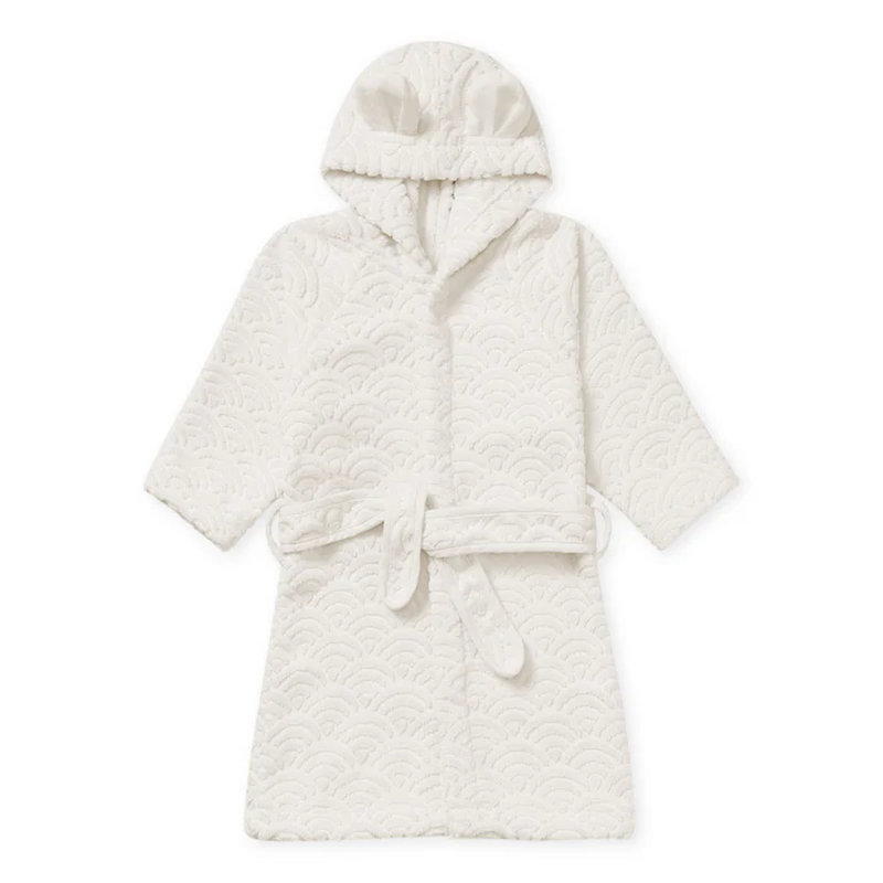 Peignoir à capuche avec oreilles 1-2 ans  Cam Cam Off White 