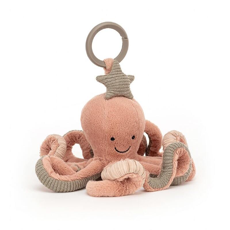 Peluche d'activité à accrocher pieuvre Odell Octopus Jellycat