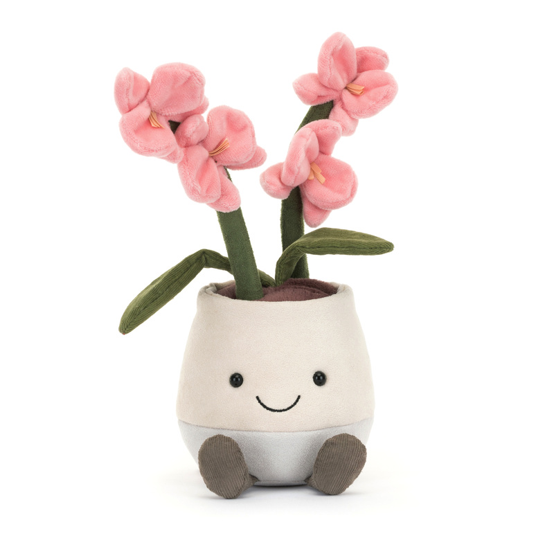 Peluche Amuseable Orchidée Rose Jellycat face