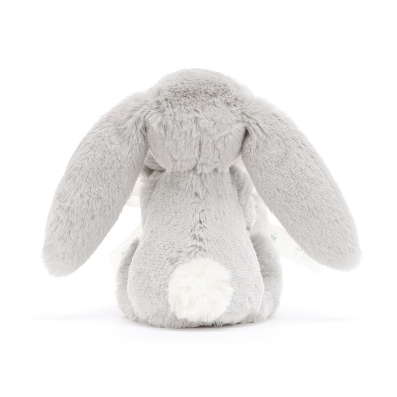 Peluche avec doudou Bashful Bunny Soother Silver Jellycat arriere