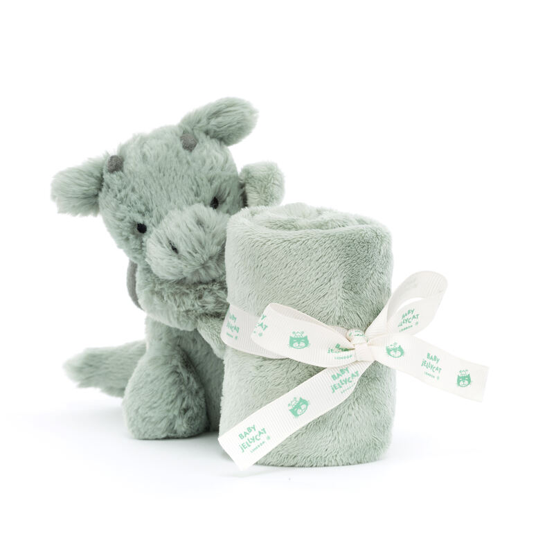 Peluche avec doudou Bashful Dragon Soother Jellycat biais