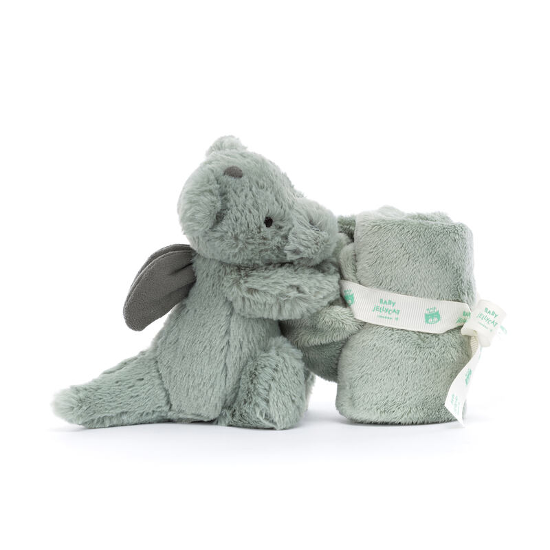 Peluche avec doudou Bashful Dragon Soother Jellycat cote