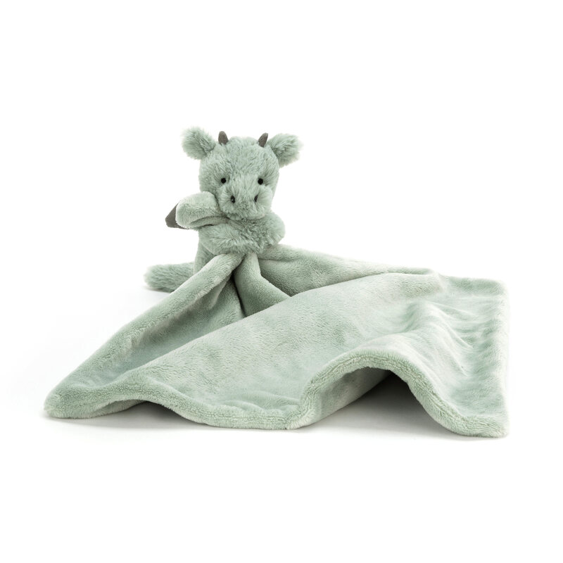 Peluche avec doudou Bashful Dragon Soother Jellycat produit face