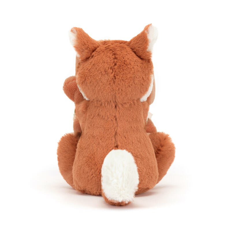 Peluche avec doudou Bashful Fox Soother Jellycat arriere