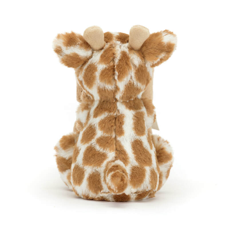 Peluche avec doudou Bashful Giraffe Soother Jellycat arriere